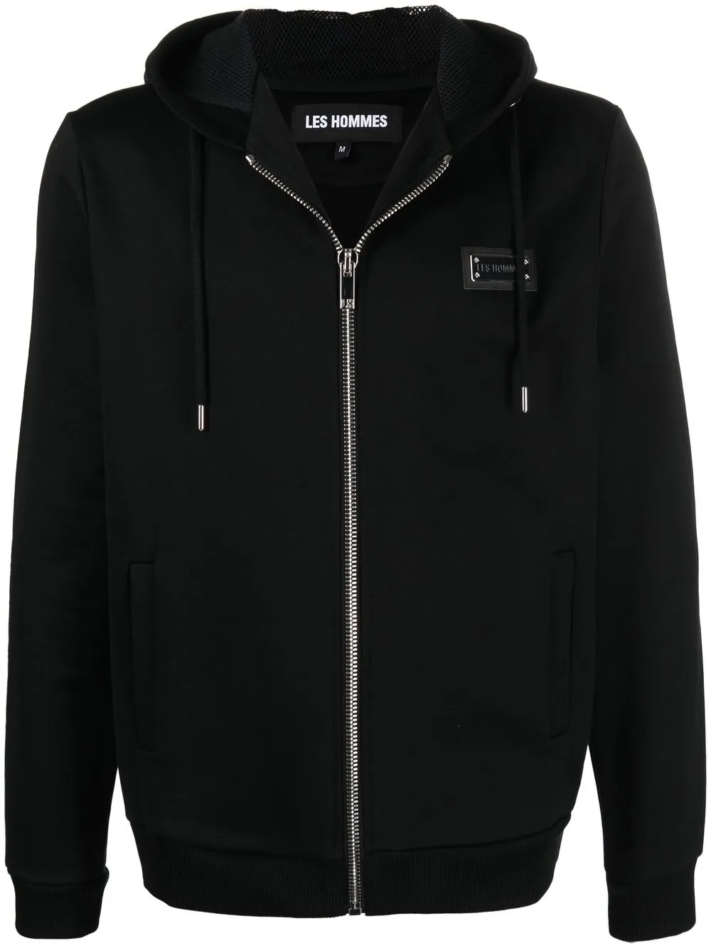 

Les Hommes hoodie con placa del logo - Negro