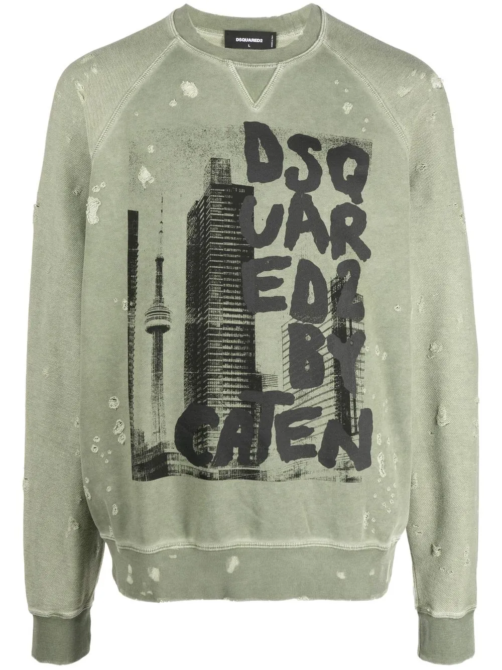 

Dsquared2 sudadera con estampado gráfico - Verde