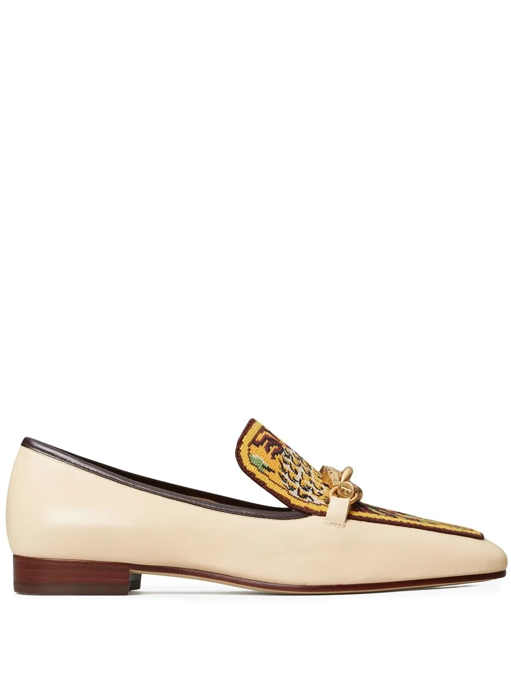 

Tory Burch Jessa floral-jacquard loafers - Neutrals