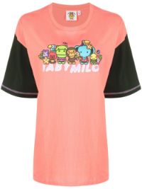 ＜Farfetch＞ *BABY MILO? STORE BY *A BATHING APE? カラーブロック Tシャツ - ピンク画像