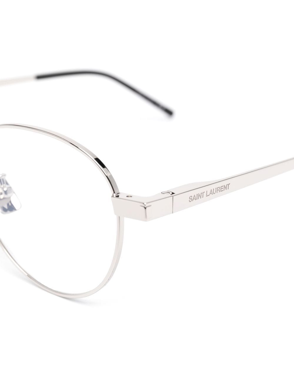 Shop Saint Laurent Sl532 Round-frame Glasses In Grau