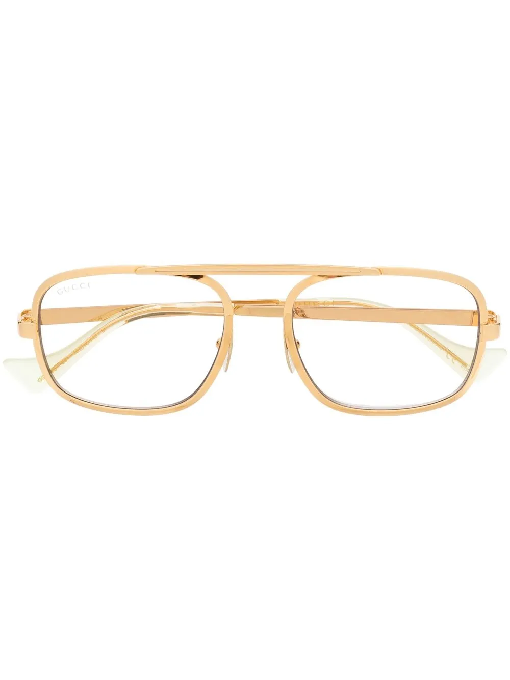 

Gucci Eyewear lentes con armazón estilo piloto y logo - Dorado