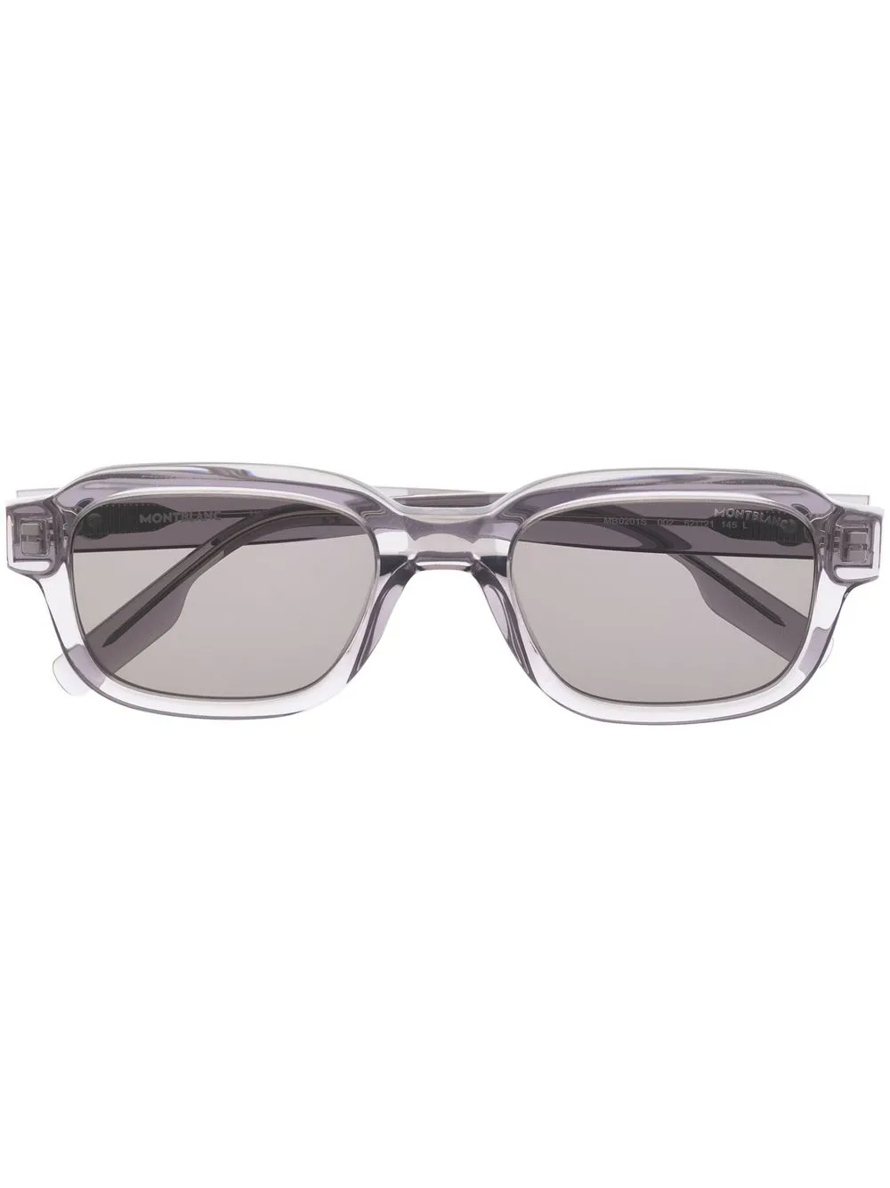 

Montblanc lentes de sol con armazón rectangular - Gris