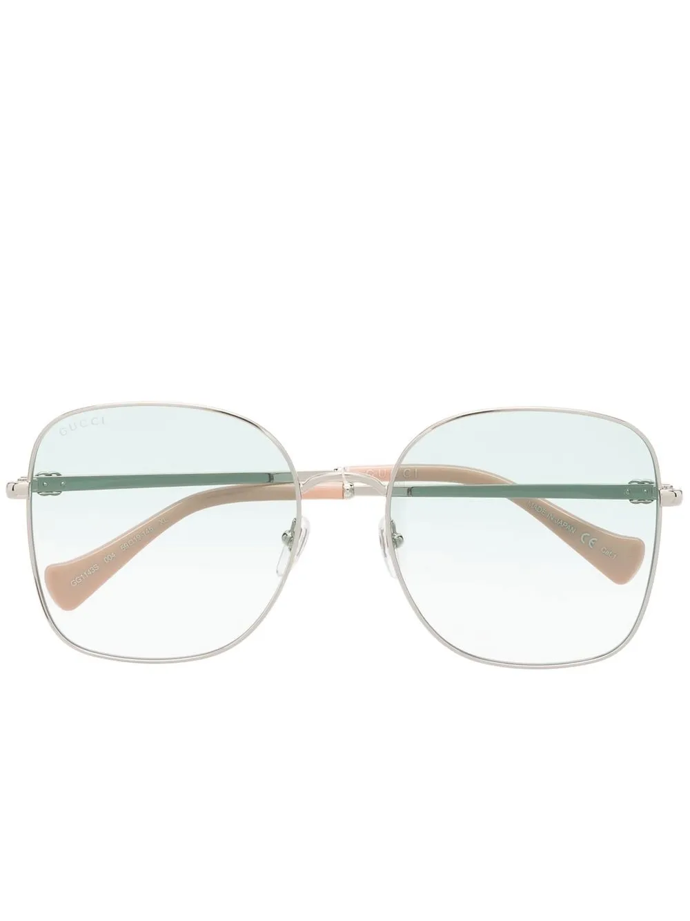 

Gucci Eyewear lentes de sol con placa del logo - Plateado