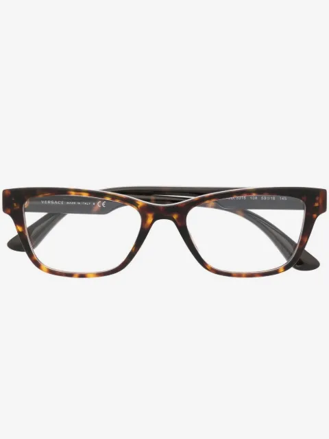 Versace Eyewear tortoiseshell logo-print glasses