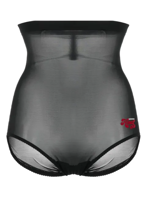 DSQUARED2 slogan-print sheer briefs