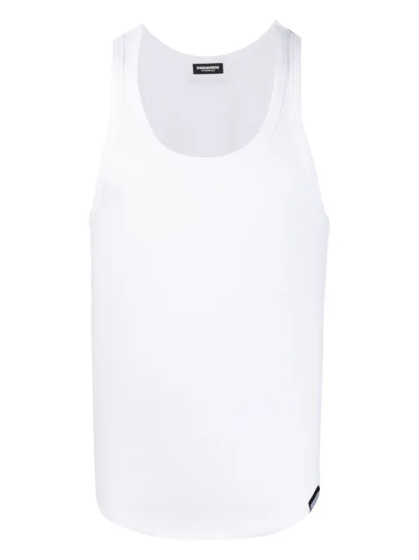 DSQUARED2 リブ タンクトップ | ホワイト | FARFETCH JP
