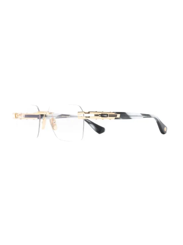 Dita Eyewear リムレス スクエア眼鏡フレーム | ゴールドトーン