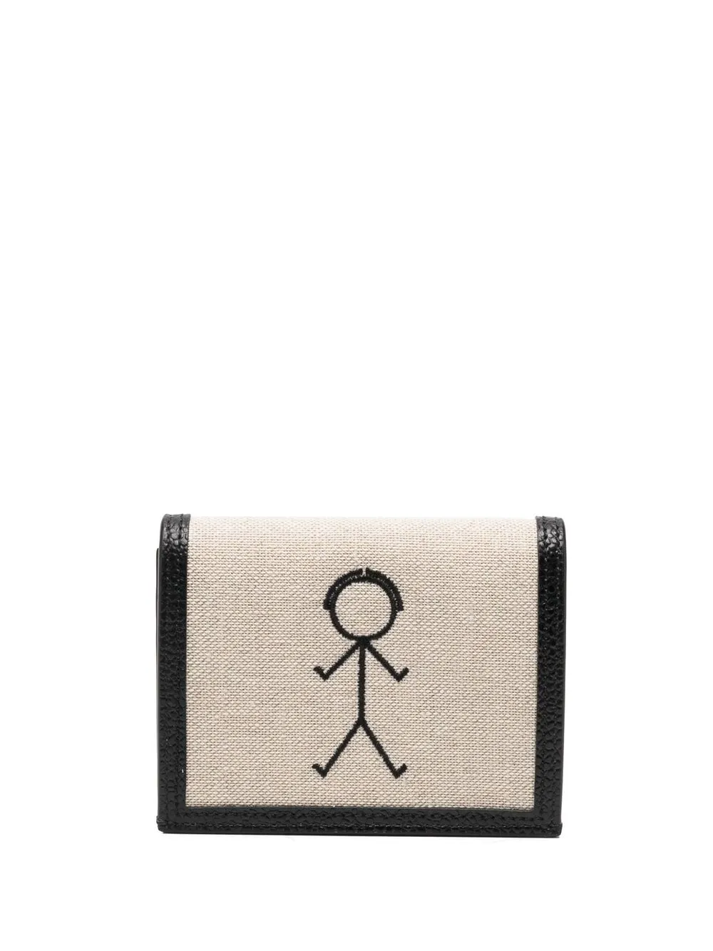 

Thom Browne Mr. Thom embroidered cardholder - Neutrals