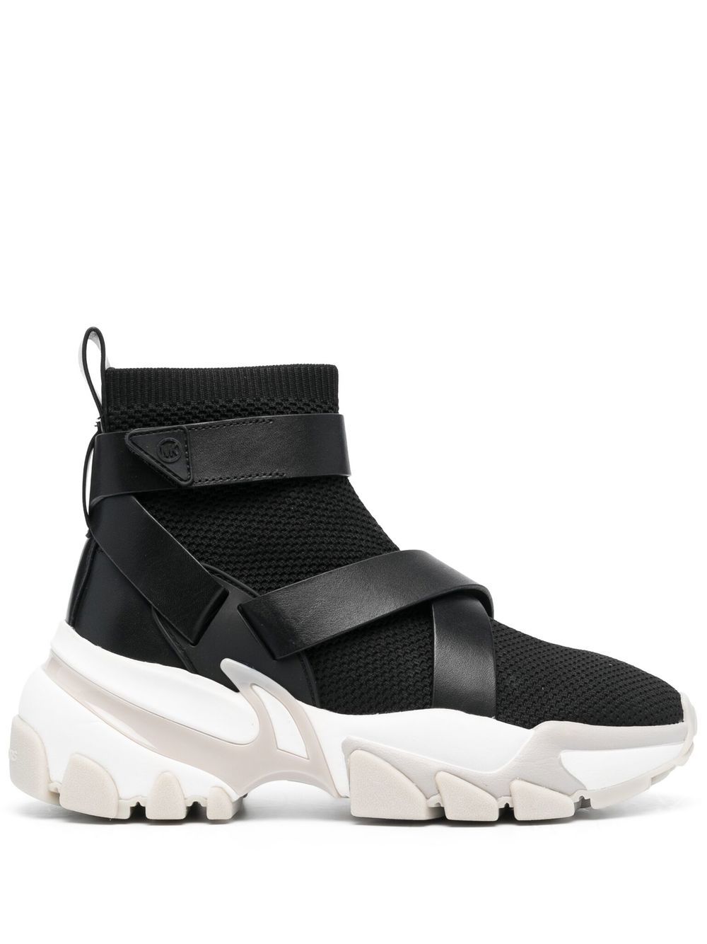 Shop Michael Michael Kors Nick Strap Sneaker Boots In Black