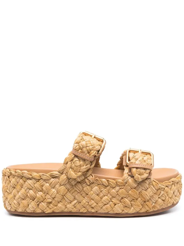 woven platform sandals