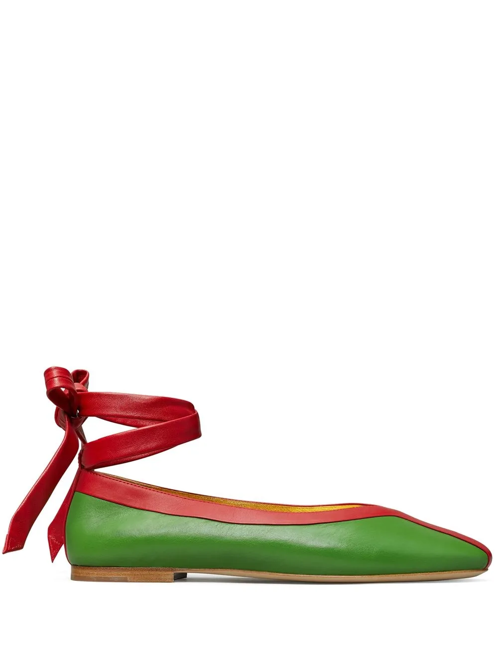 

Tory Burch wrap ballerina shoes - Green