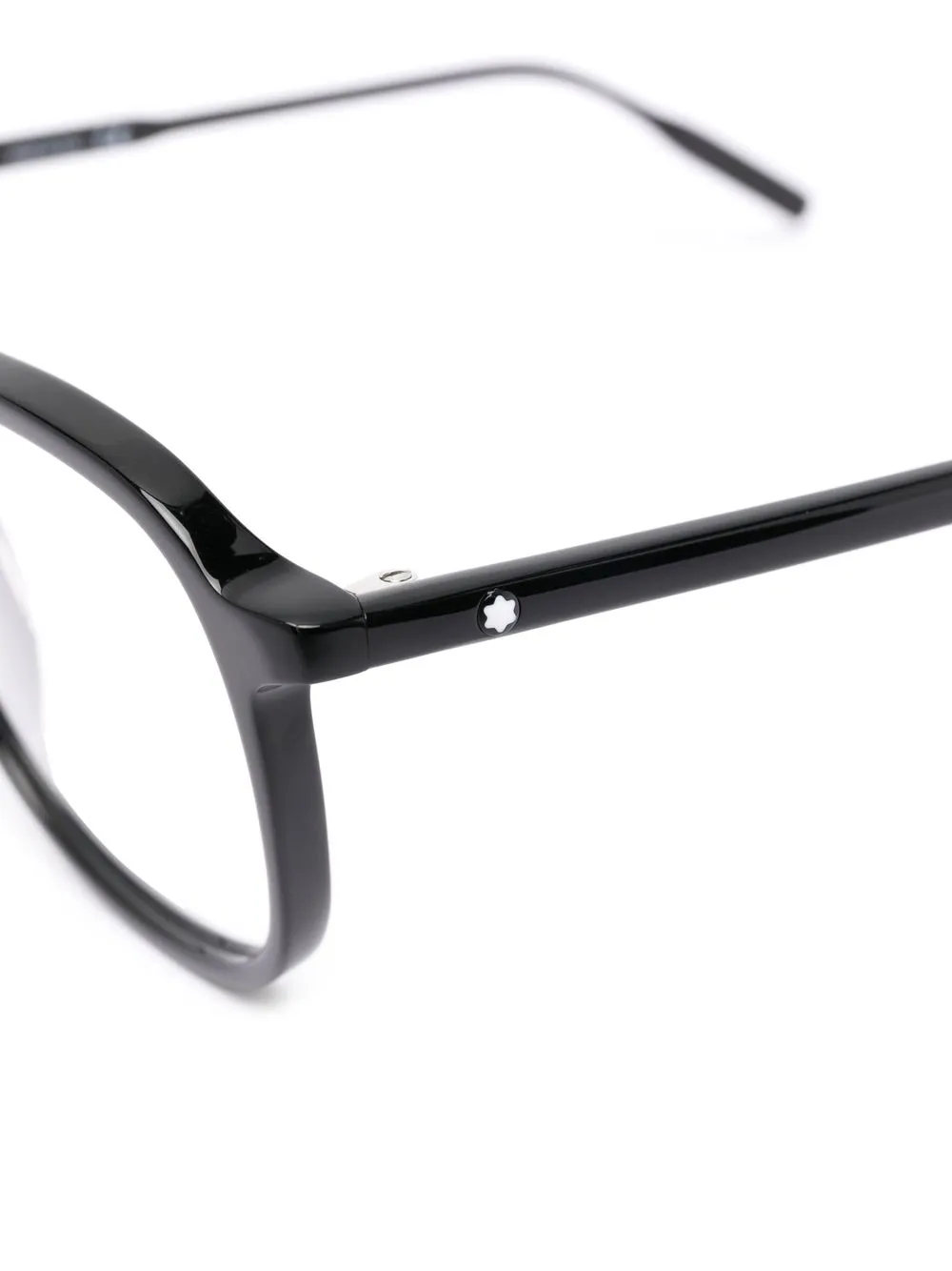 Montblanc Double-bridge Oversized Glasses In Black