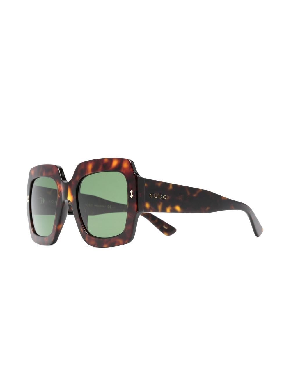 Shop Gucci Oversized Tortoiseshell-frame Sunglasses In Brown