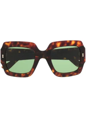 Gucci tortoiseshell outlet oversized sunglasses