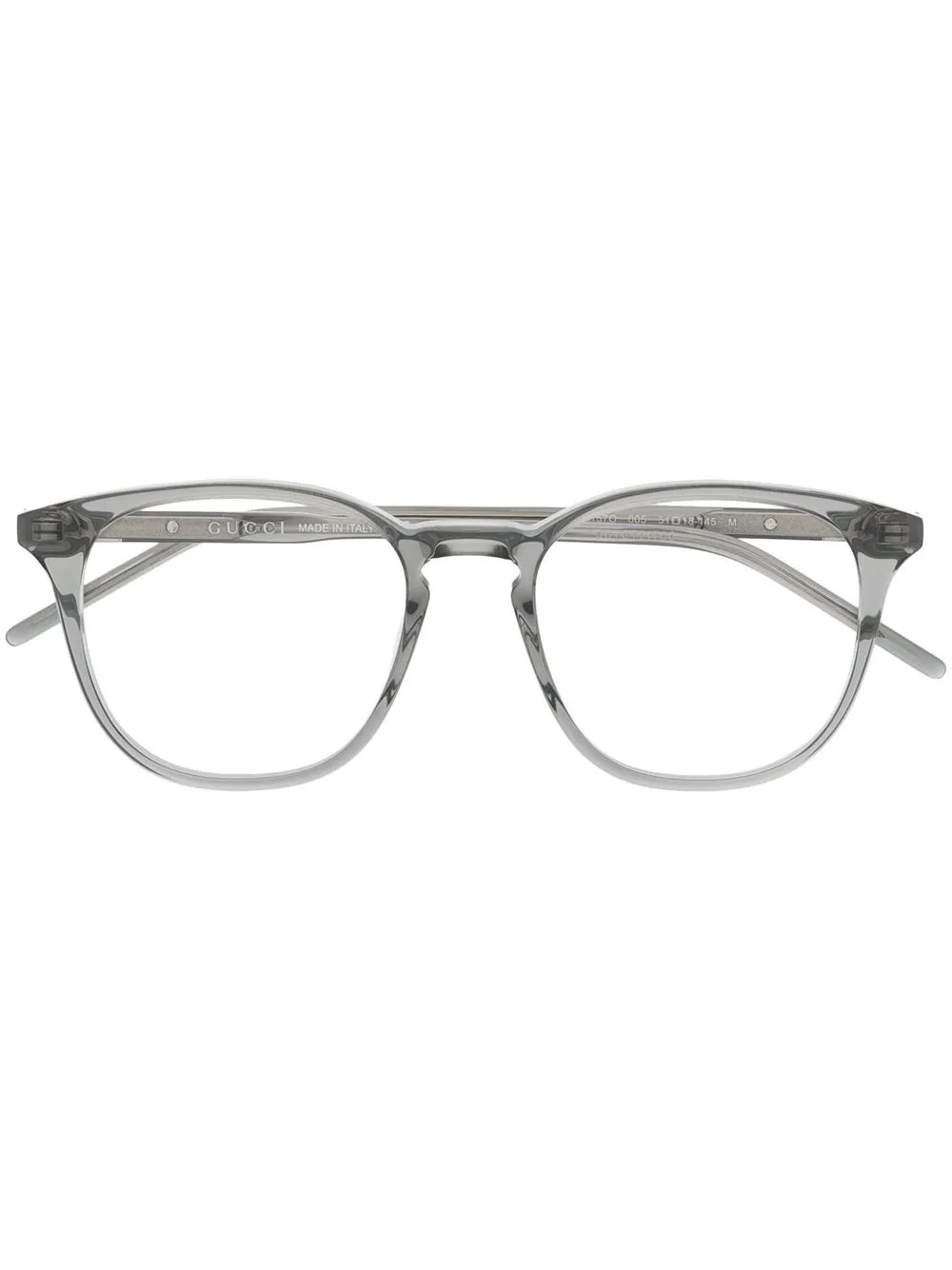 

Gucci Eyewear lentes con armazón cuadrada y logo - Gris