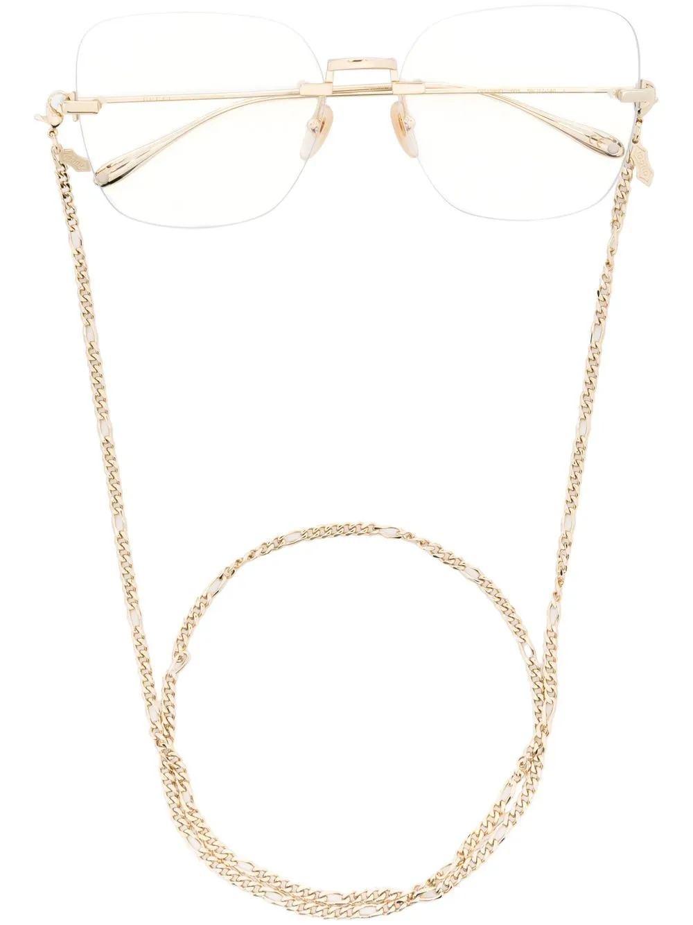 

Gucci Eyewear lentes oversize sin armazón - Dorado