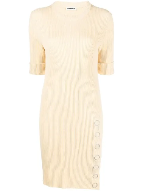 Jil Sander vestido corto estilo túnica de canalé