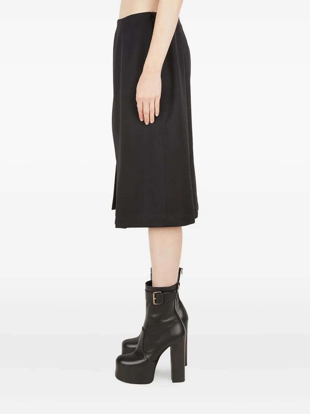 Raf Simons A-line midi skirt Zwart