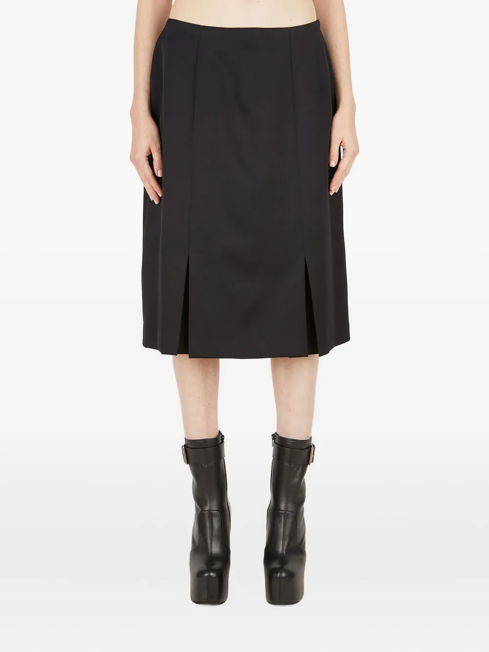 Raf Simons A-line midi skirt Zwart