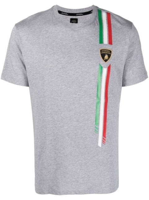 Automobili Lamborghini logo-embroidered cotton T-shirt 