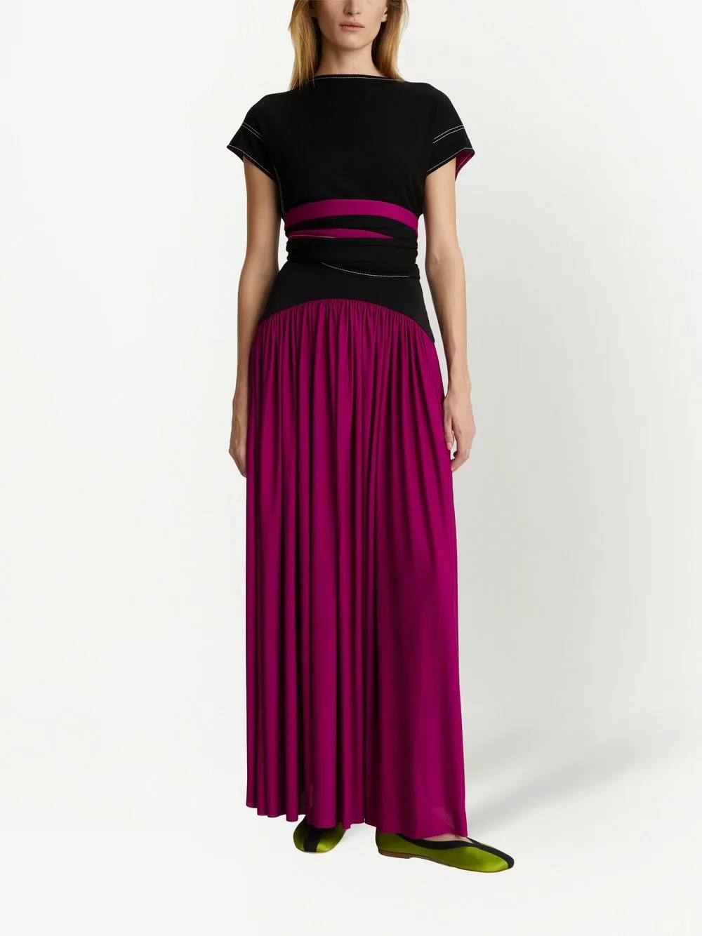 Tory Burch Long Crepe Jersey Skirt Farfetch