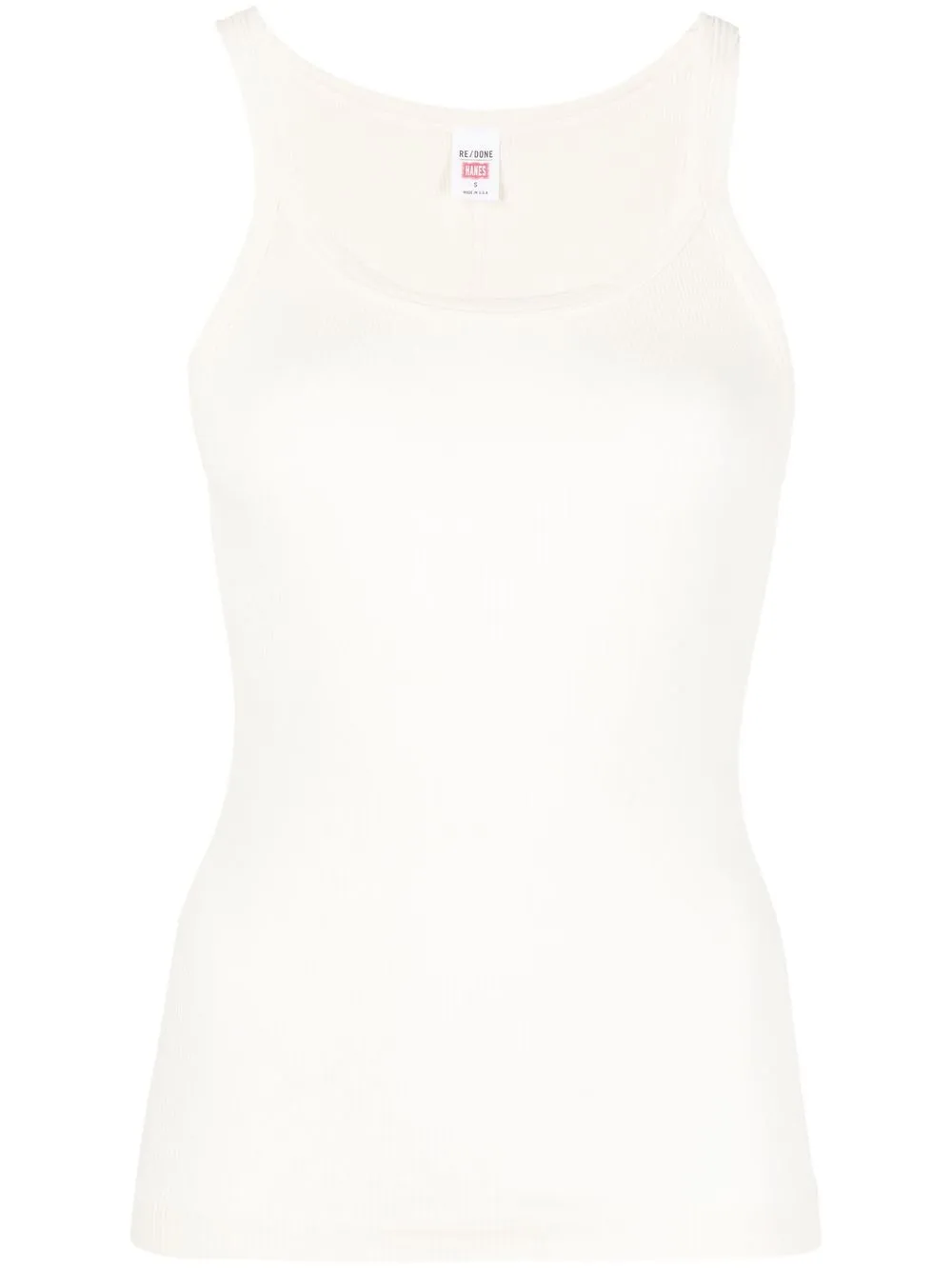 

RE/DONE ribbed sleeveless tank top - White