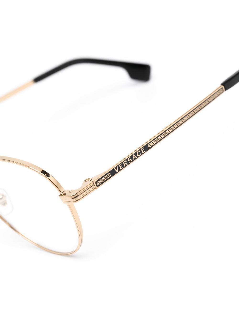 Shop Versace Ve1279 Round-frame Glasses In Gold