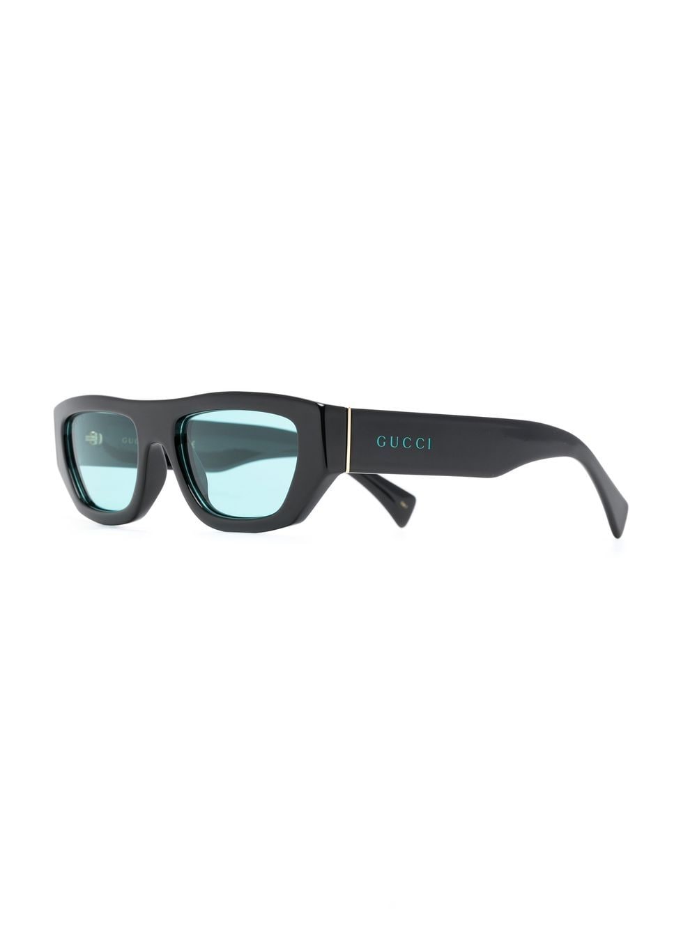 Gucci Eyewear Zonnebril met rechthoekig montuur - Zwart