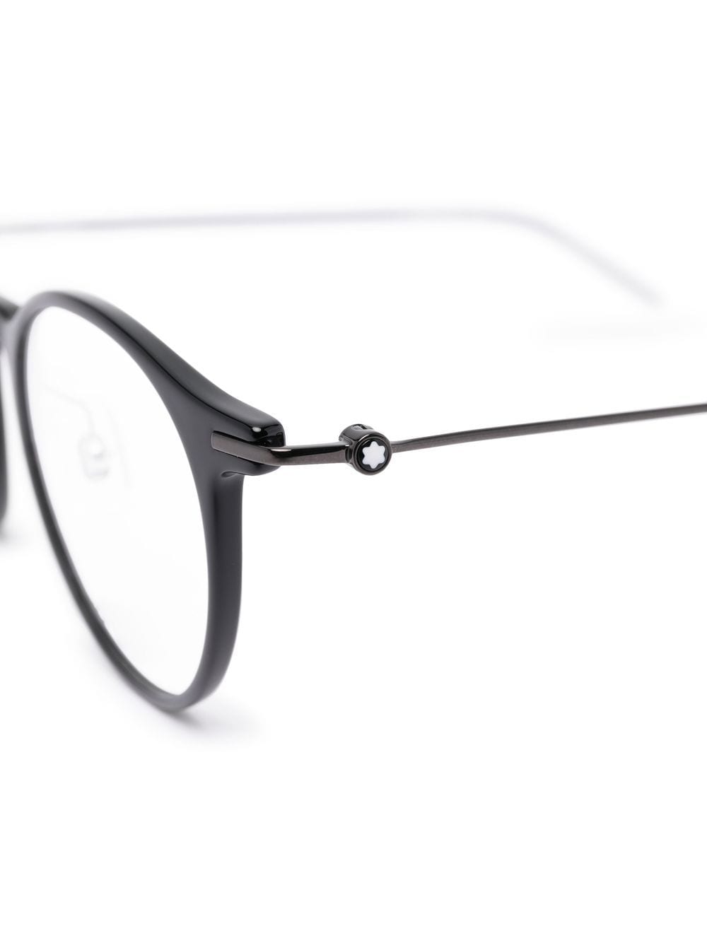 Shop Montblanc Mb0099o Round-frame Glasses In Black