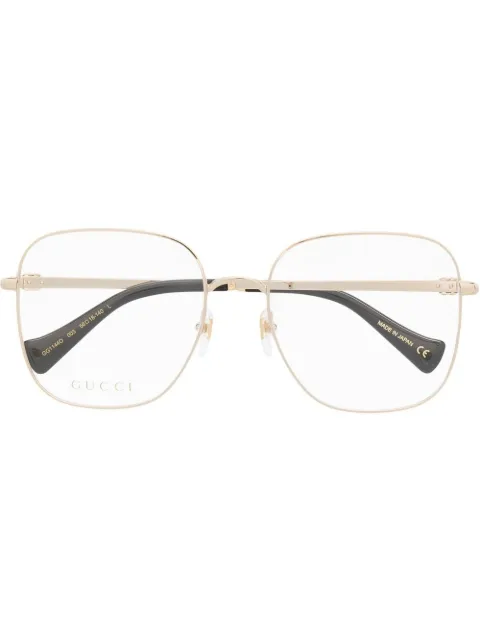 Gucci Eyewear metallic oversized-frame glasses