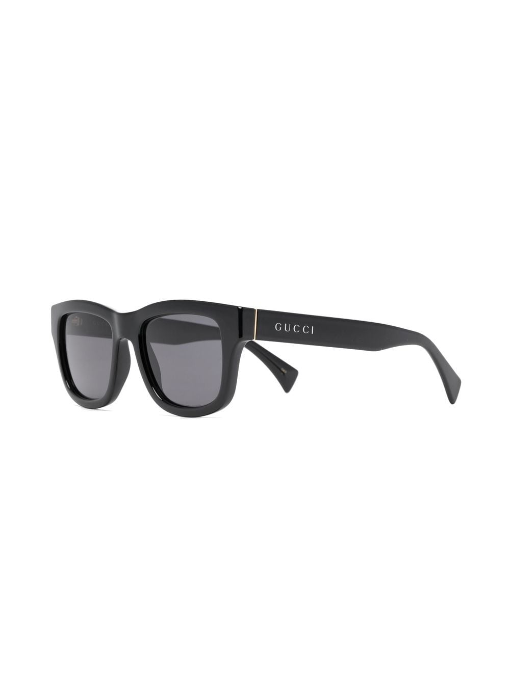 Shop Gucci Logo-print Arm Sunglasses In Black