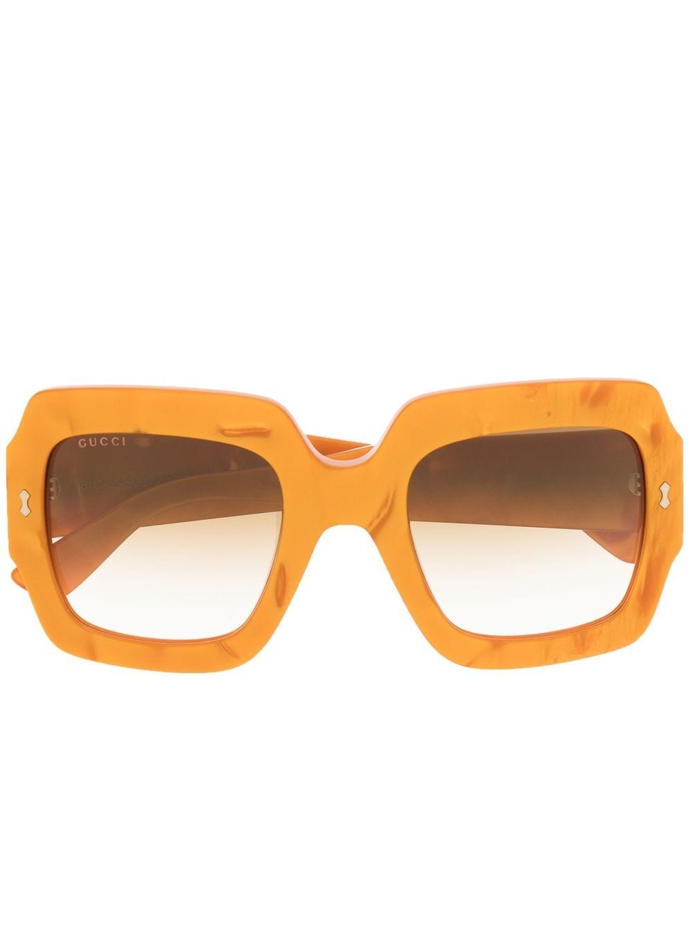 Gucci Oversized-frame Logo Sunglasses In Orange