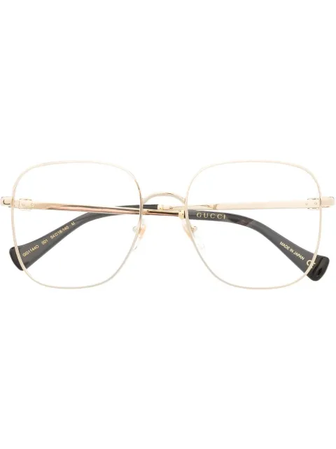 Gucci Eyewear metallic oversized-frame glasses