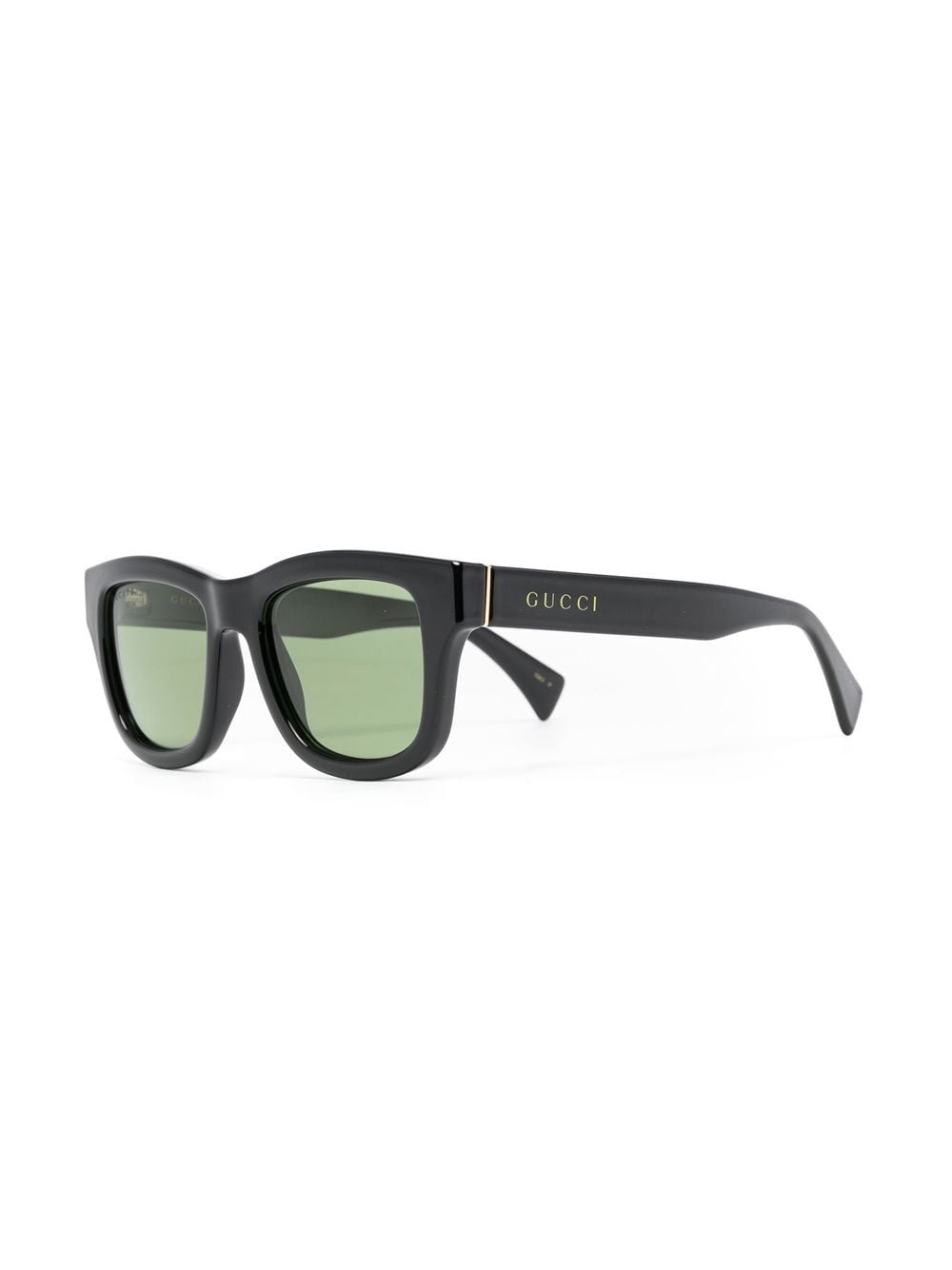 Shop Gucci Square-frame Logo Sunglasses In Black