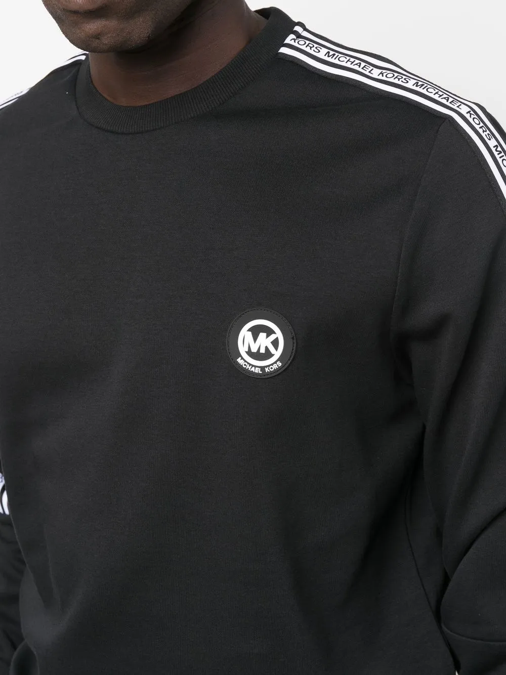 Shop Michael Kors Logo-patch Sweatshirt In Black