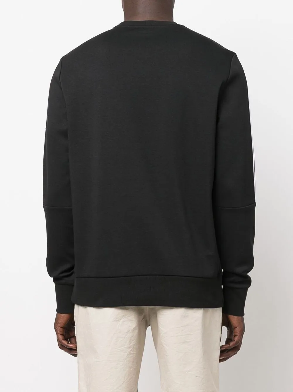 Michael Kors Logo Tape Cotton Blend Sweatshirt In Black