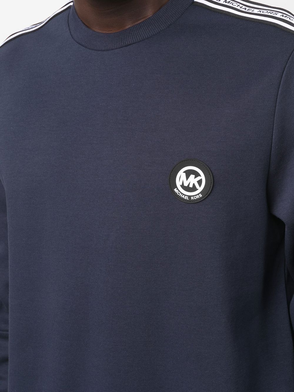 Shop Michael Kors Logo-patch Sweatshirt In Blue