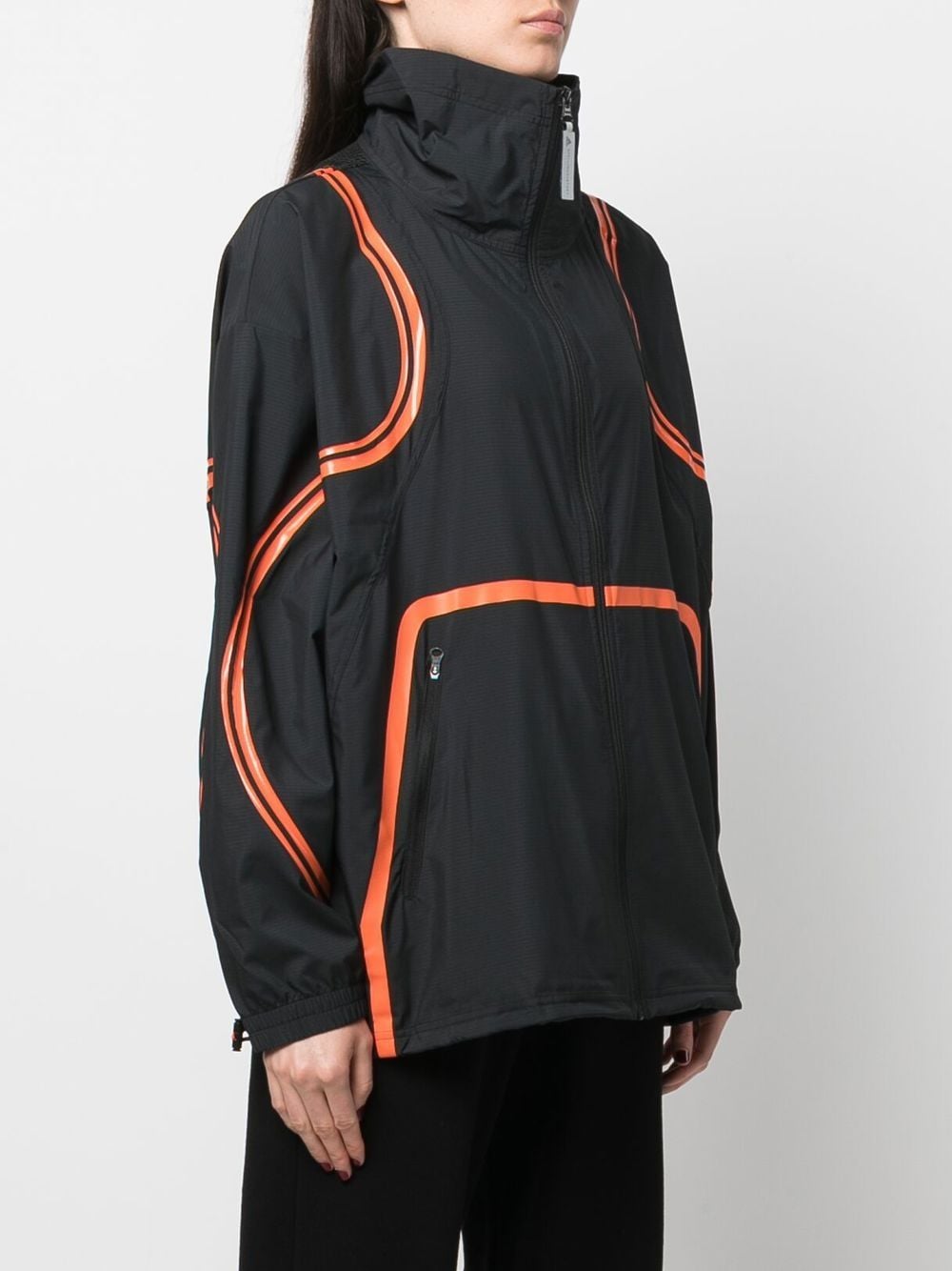 Shop Adidas By Stella Mccartney Truepace Packable Running Jacket In Black