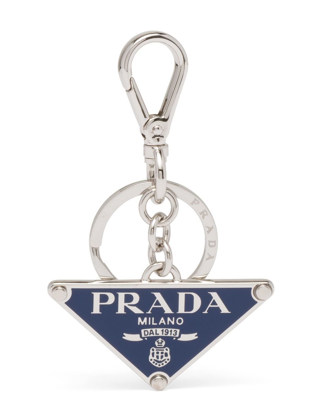 Prada triangle-logo Keyring - Farfetch