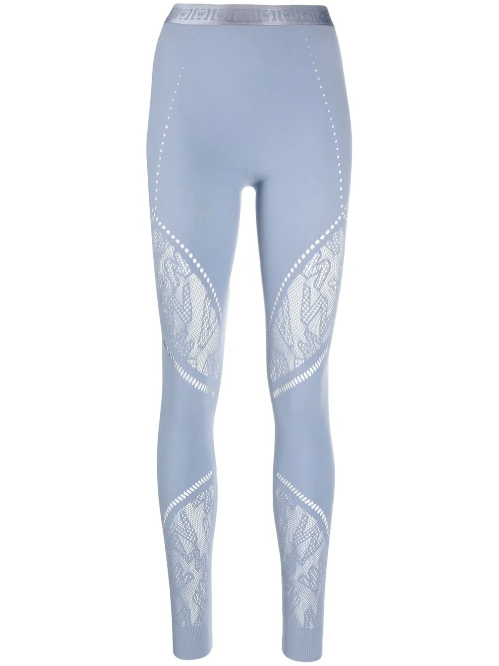 

Wolford cut-out detail logo leggings - Blue