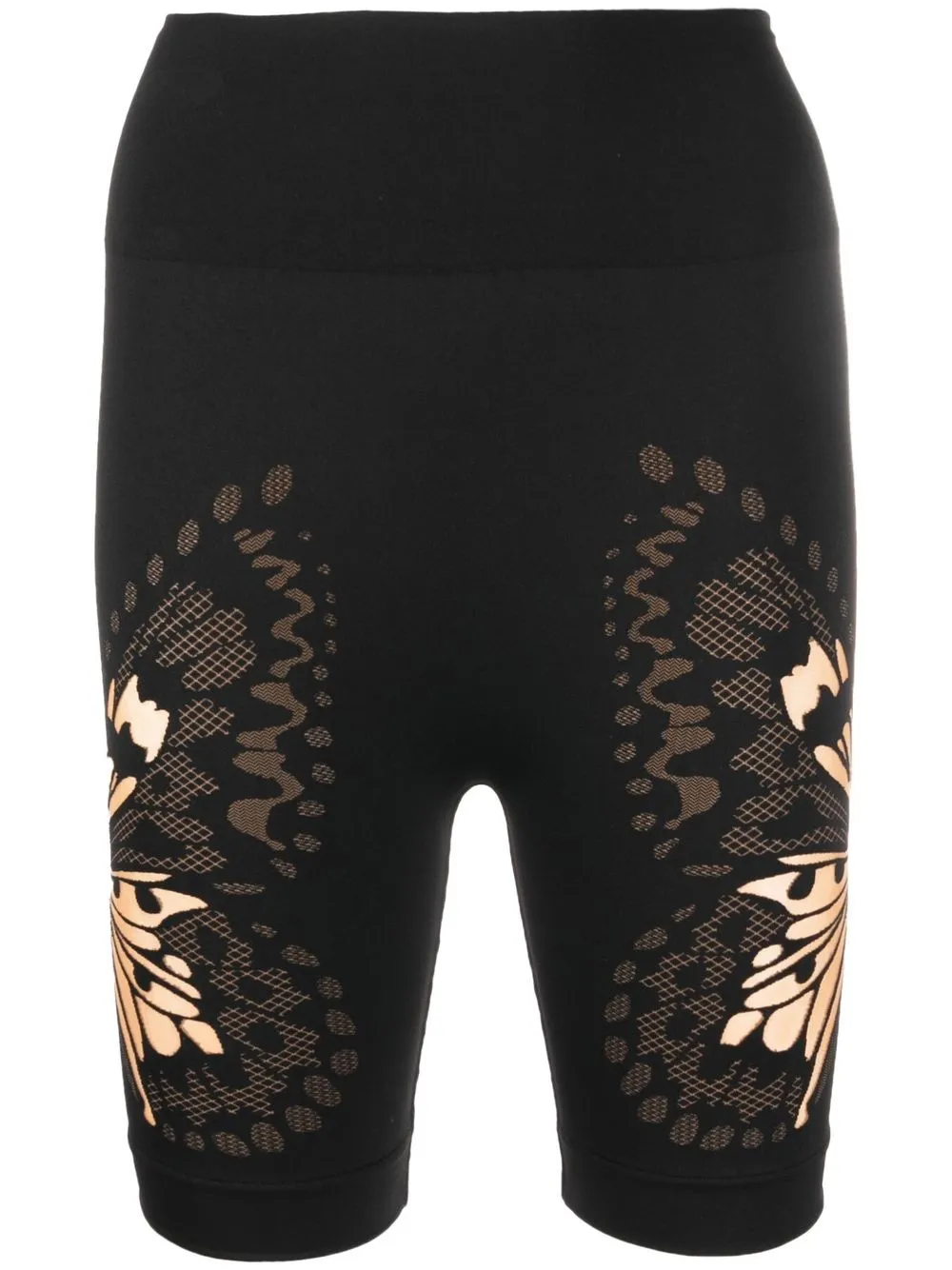 Wolford butterfly-print cycling shorts - Black