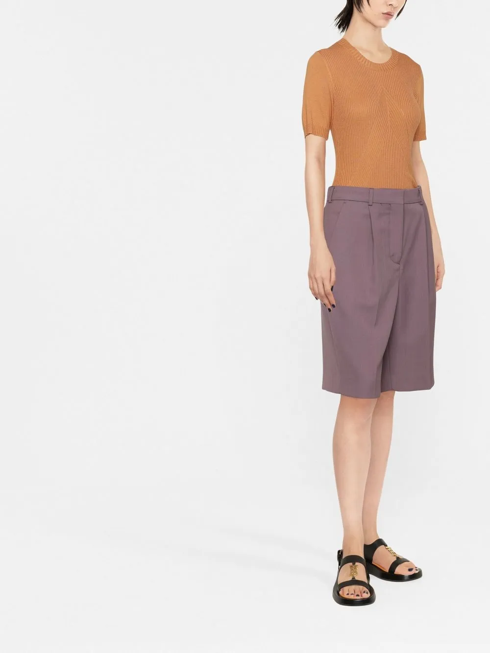 Wolford Ribgebreid T-shirt - Beige