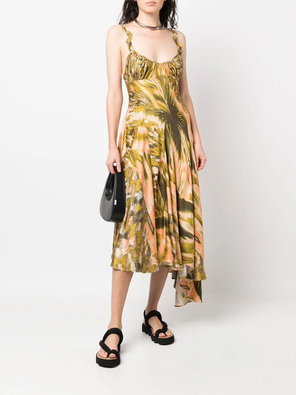Collina Strada Jurk met print - Groen