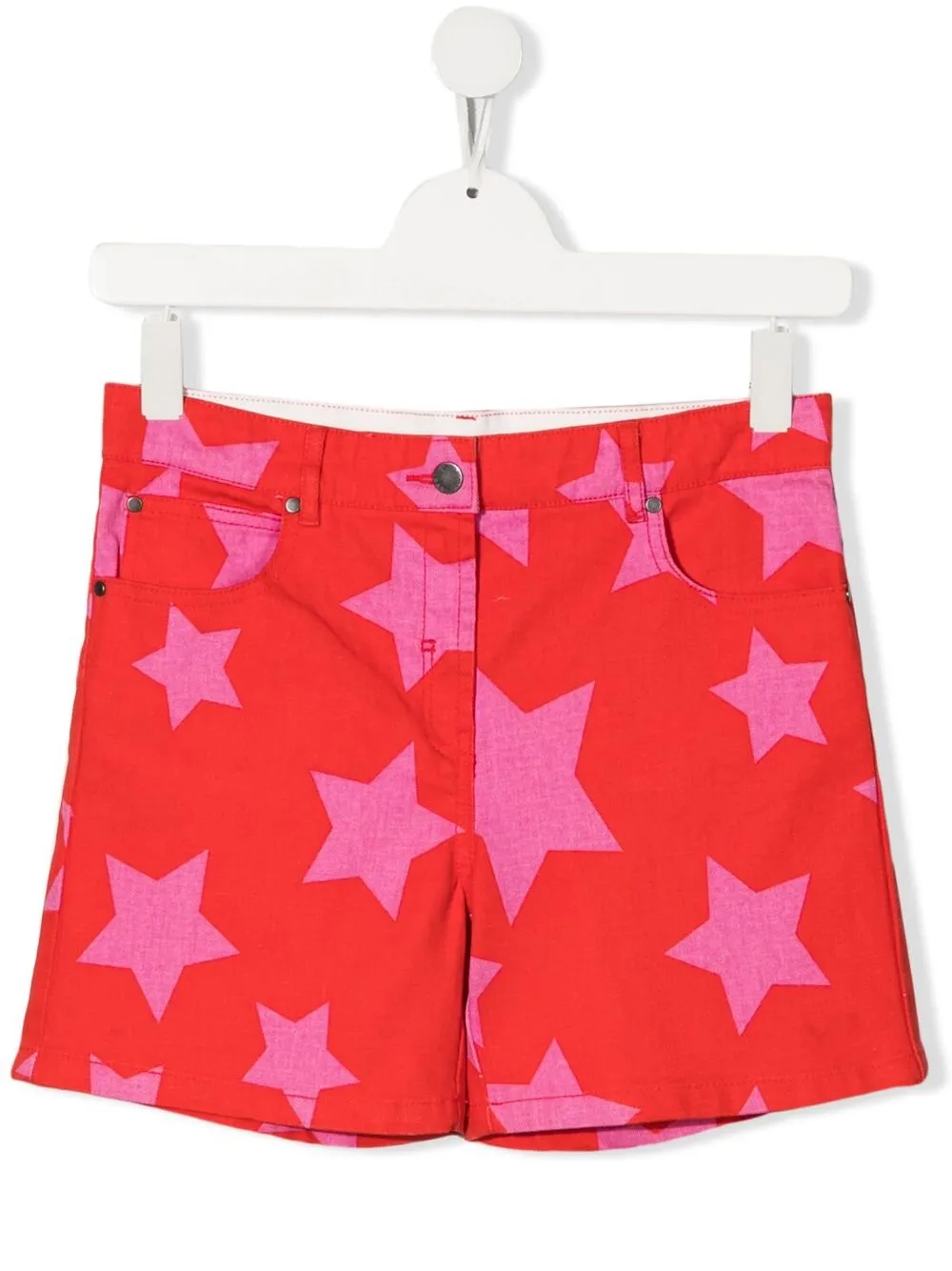 

Stella McCartney Kids shorts con estrellas estampadas - Rojo