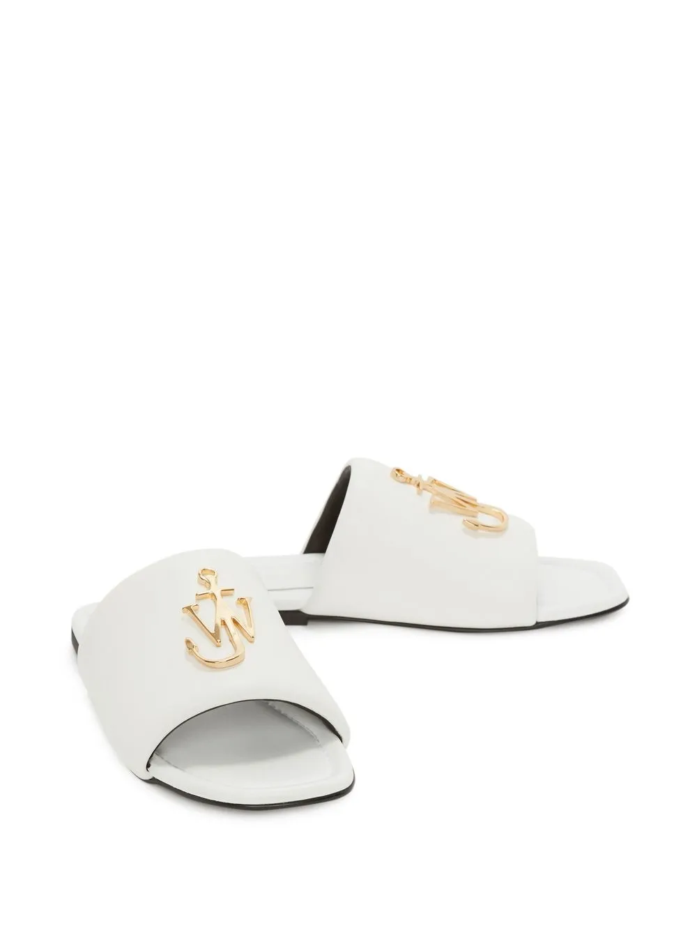 JW Anderson JW Anchor slippers met logoplakkaat - Wit