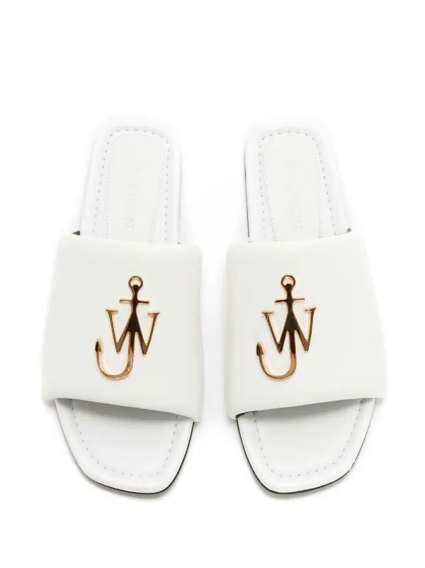JW Anderson JW Anchor logo plaque Slides Farfetch