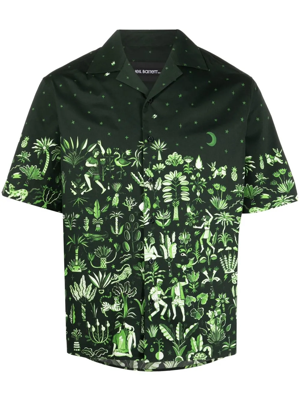 

Neil Barrett camisa con estampado gráfico - Verde