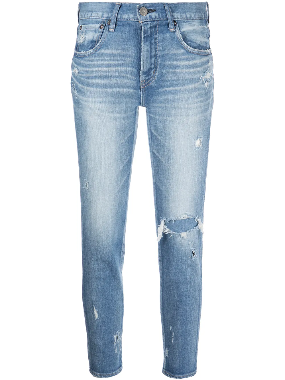 

Moussy Vintage skinny jeans Lenwood con efecto envejecido - Azul
