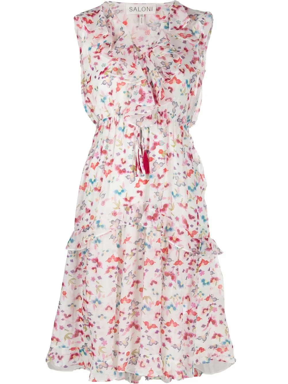 

Saloni vestido con estampado floral - Blanco